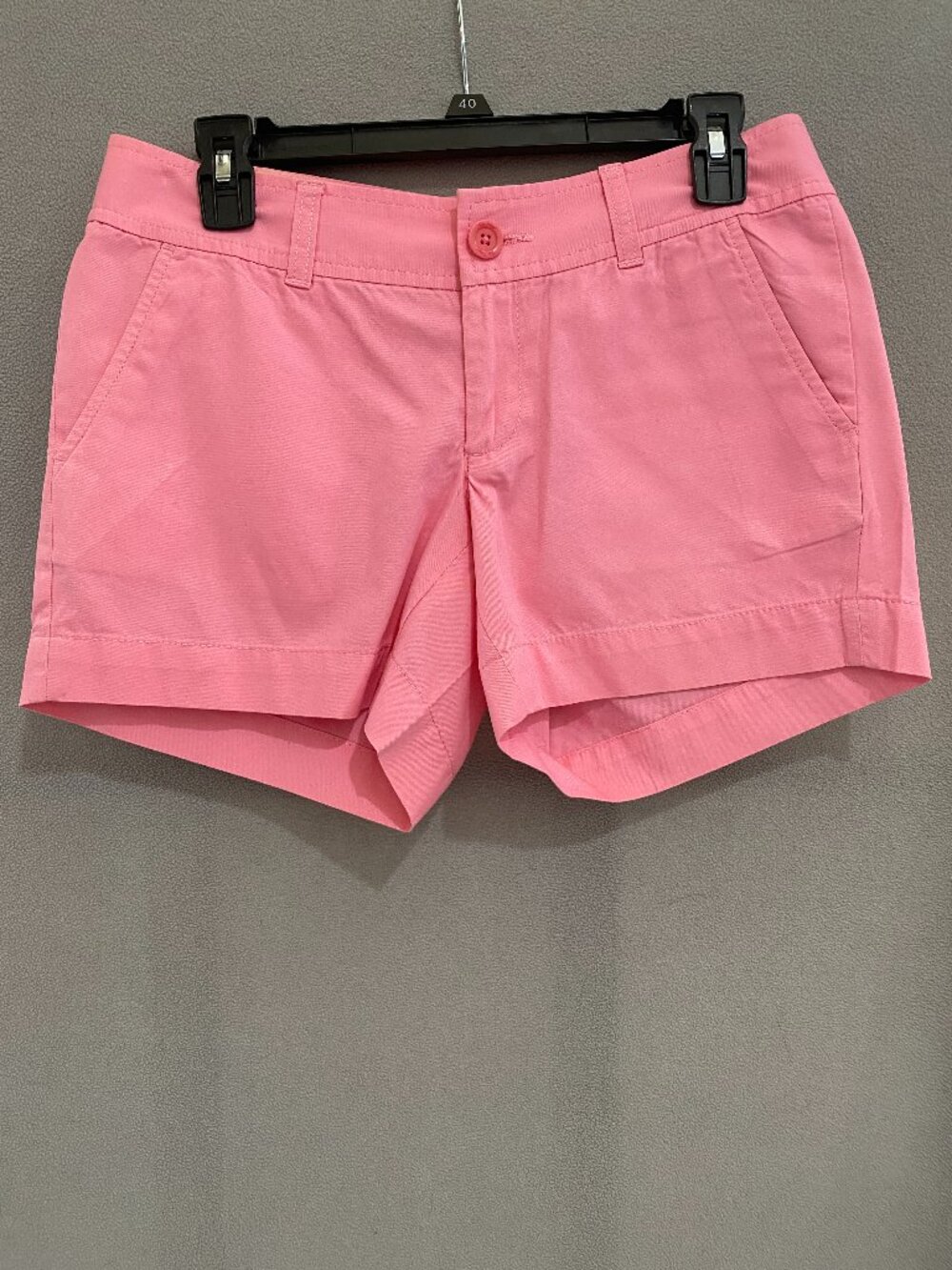 Lilly Pulitzer Pink Cotton Shorts Size 4 Aqua Lined Preppy Summer Classic - Picture 1 of 7